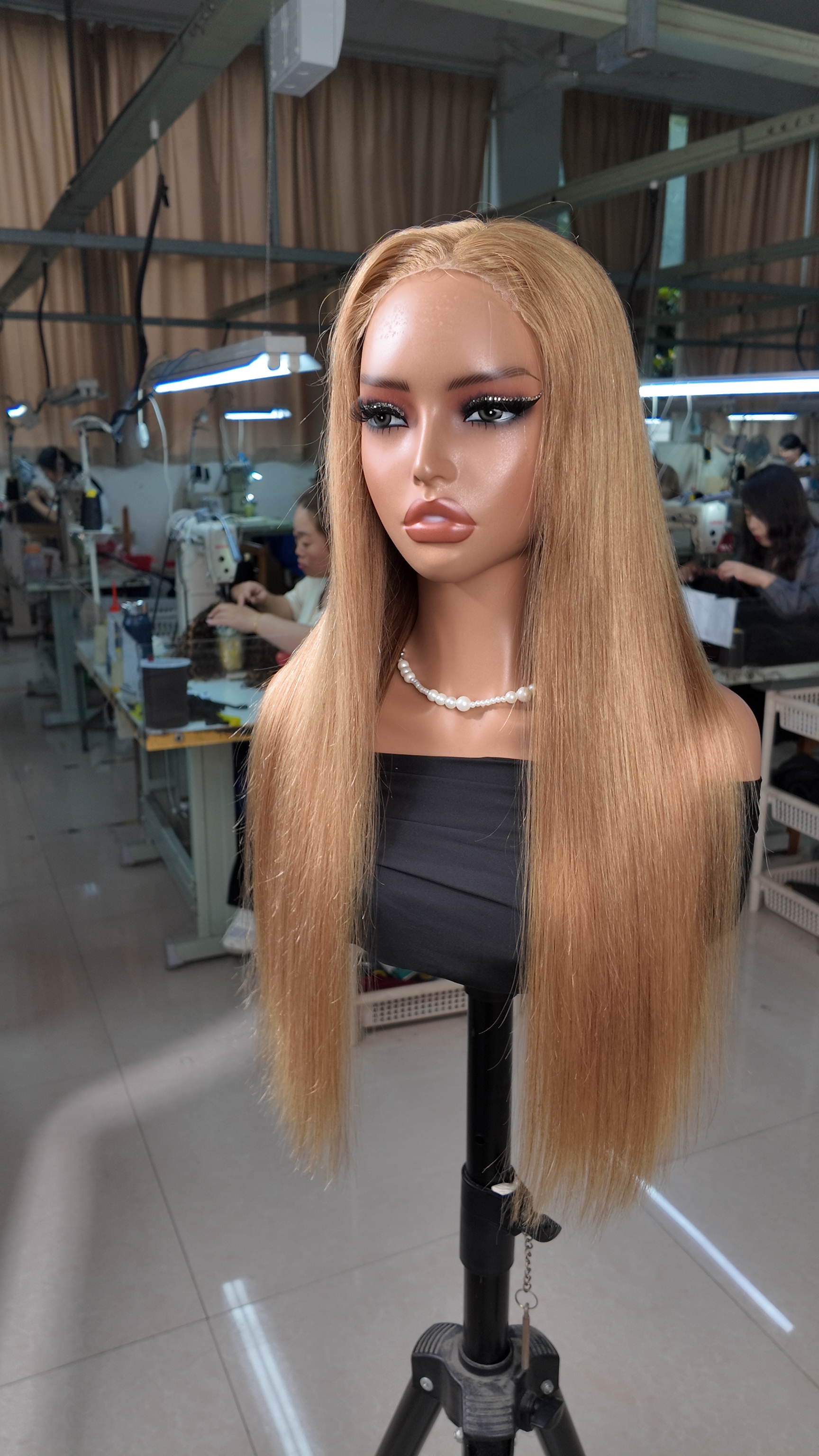 24 Inches 5*5 Lace Glueless Wig PT8/27 Honey Blonde Straight Lace Closure Wig | 100% Human Hair, Pre-Plucked