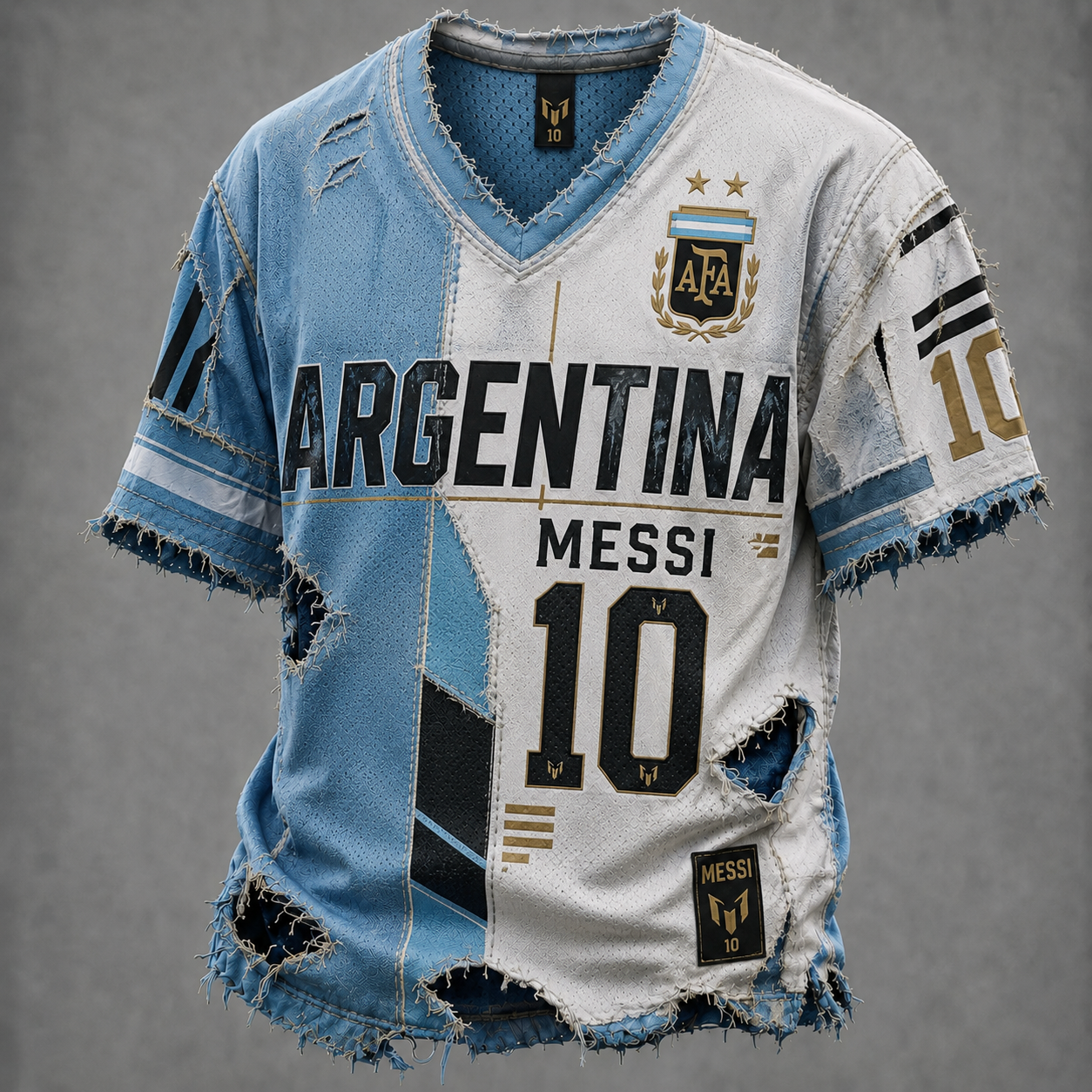 Men's Argentina Football Cheering Print Fan T-Shirt