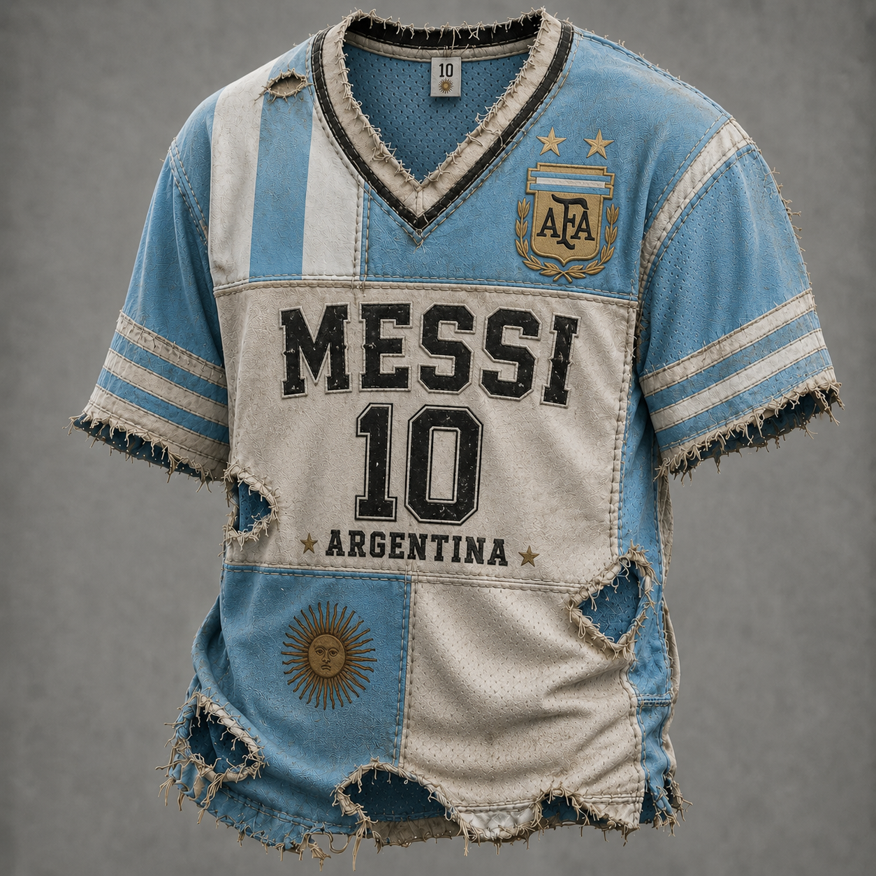 Men's Argentina Football Cheering Print Fan T-Shirt