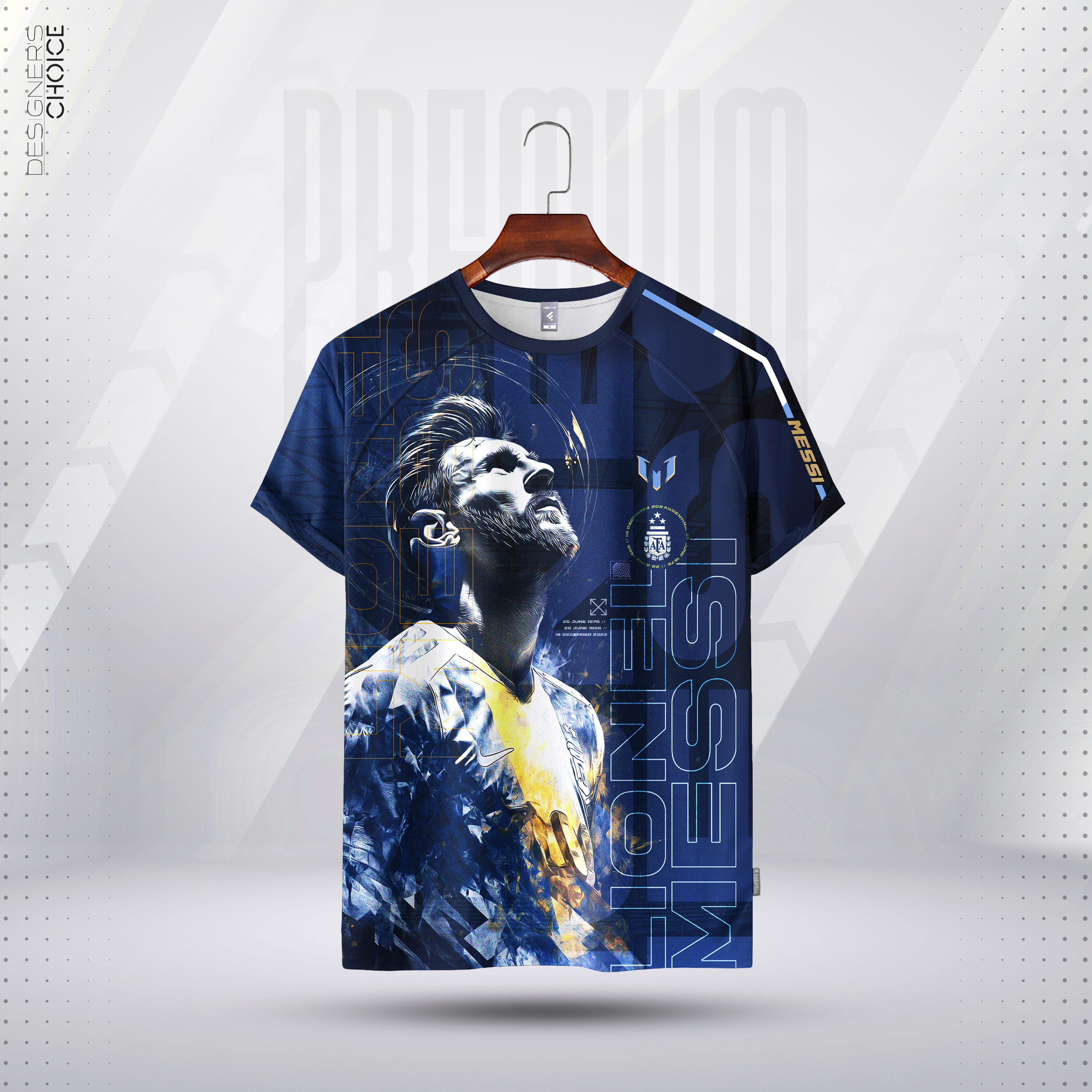Exclusively for Fans-Men's Argentina Football Cheering Print Fan T-Shirt