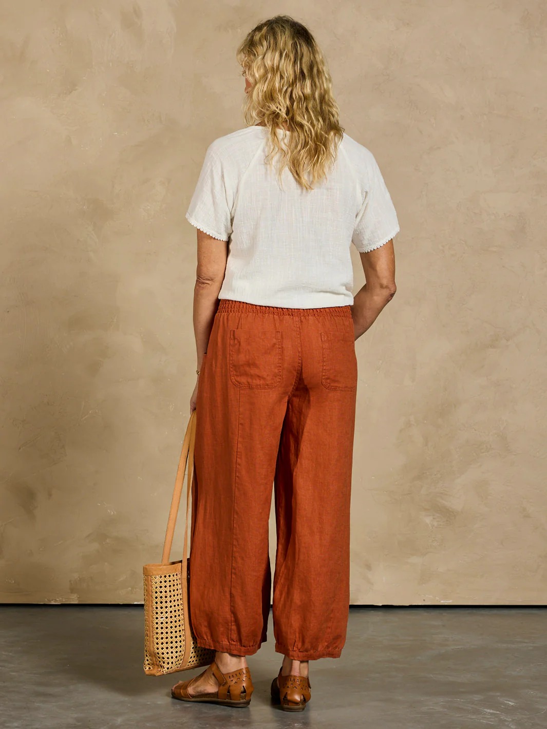 Sadhu French Linen Pants Navy
