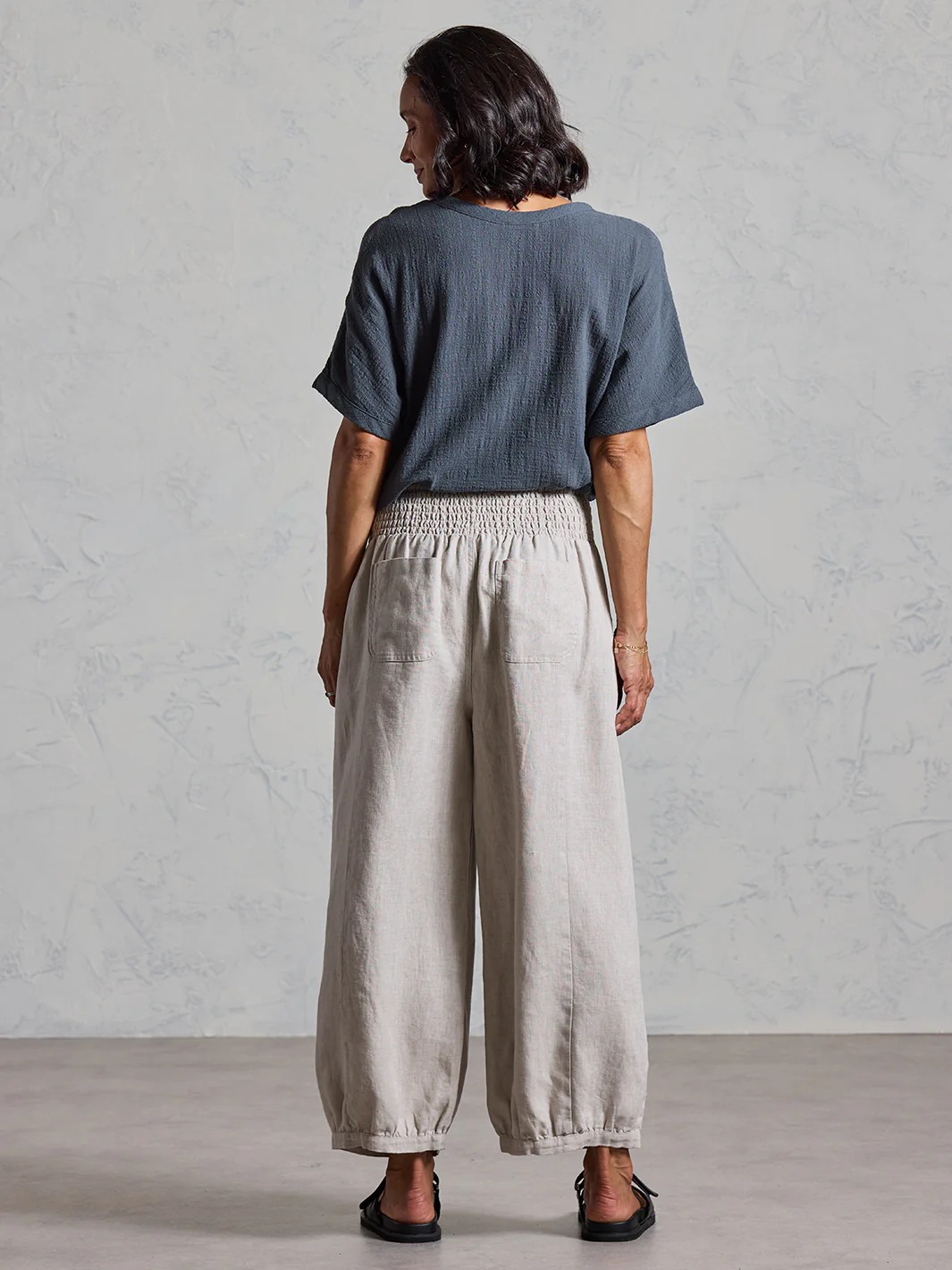 Sadhu French Linen Pants Navy