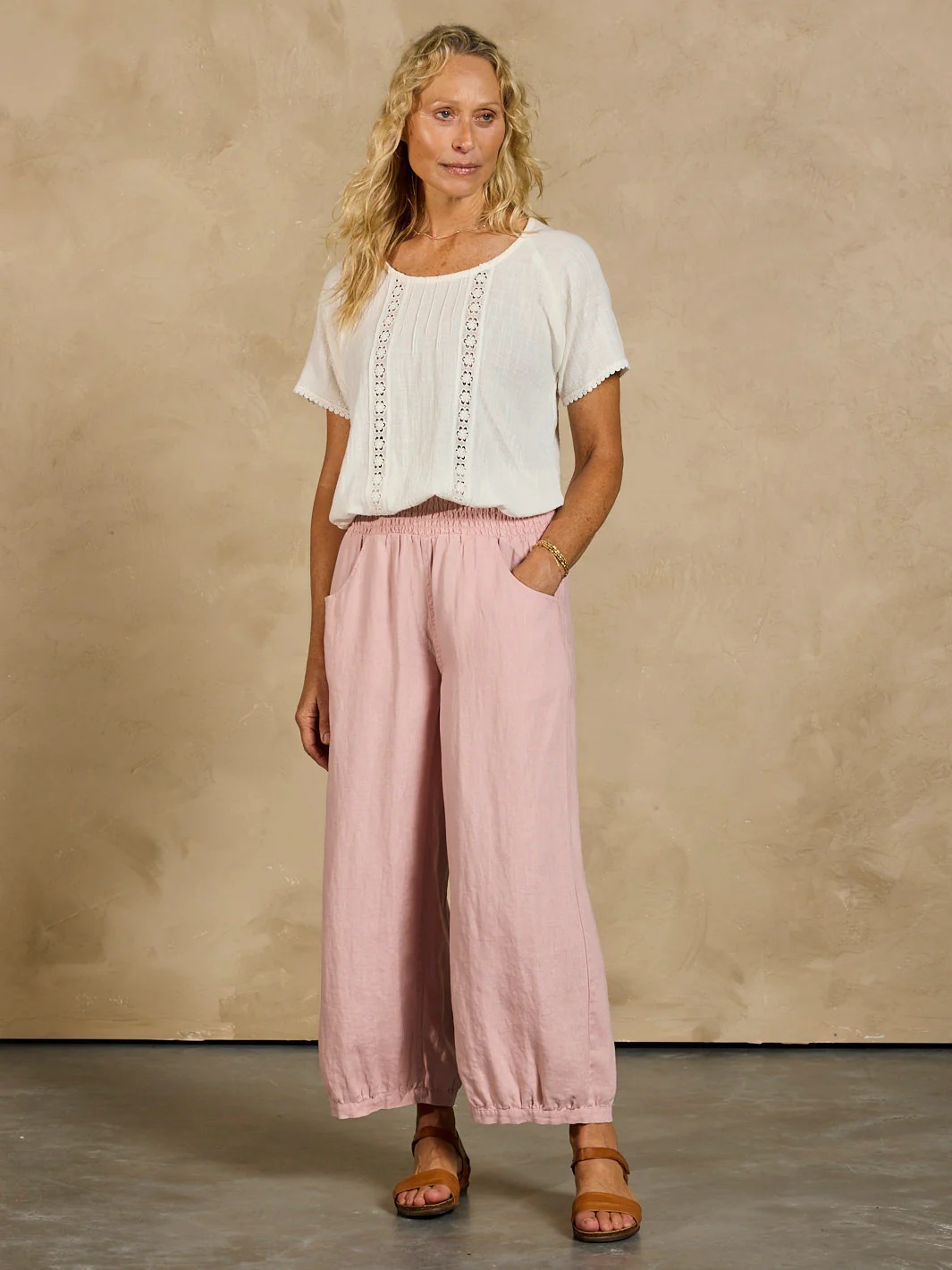 Sadhu French Linen Pants Navy