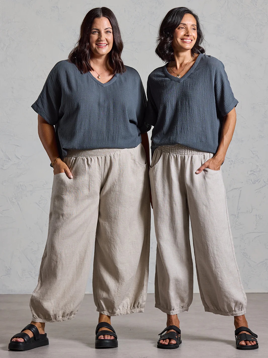 Sadhu French Linen Pants Navy