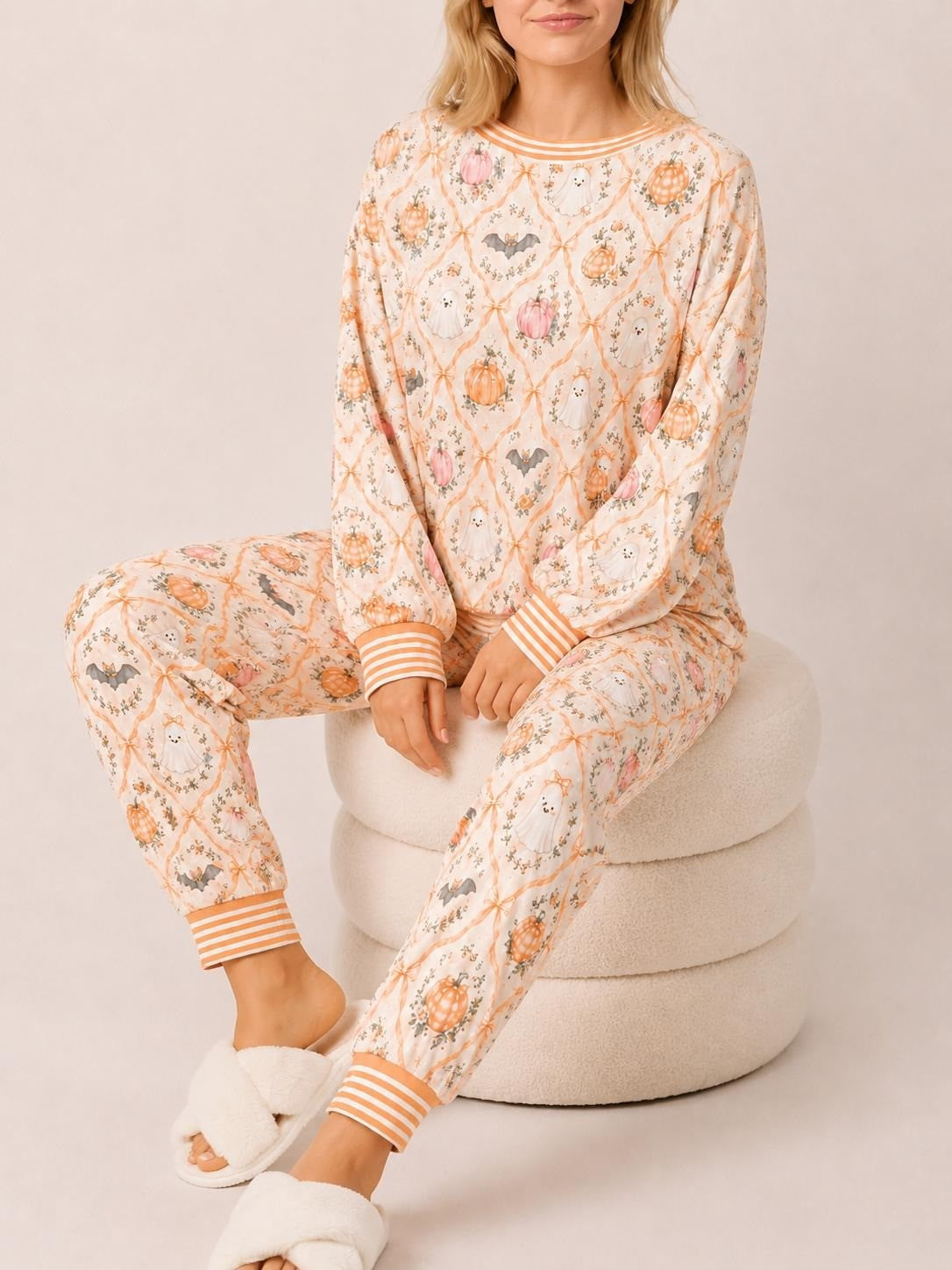 🎃Women's Cute Holiday‑Print Pajama Set🎁 Buy 2 Free Shipping!