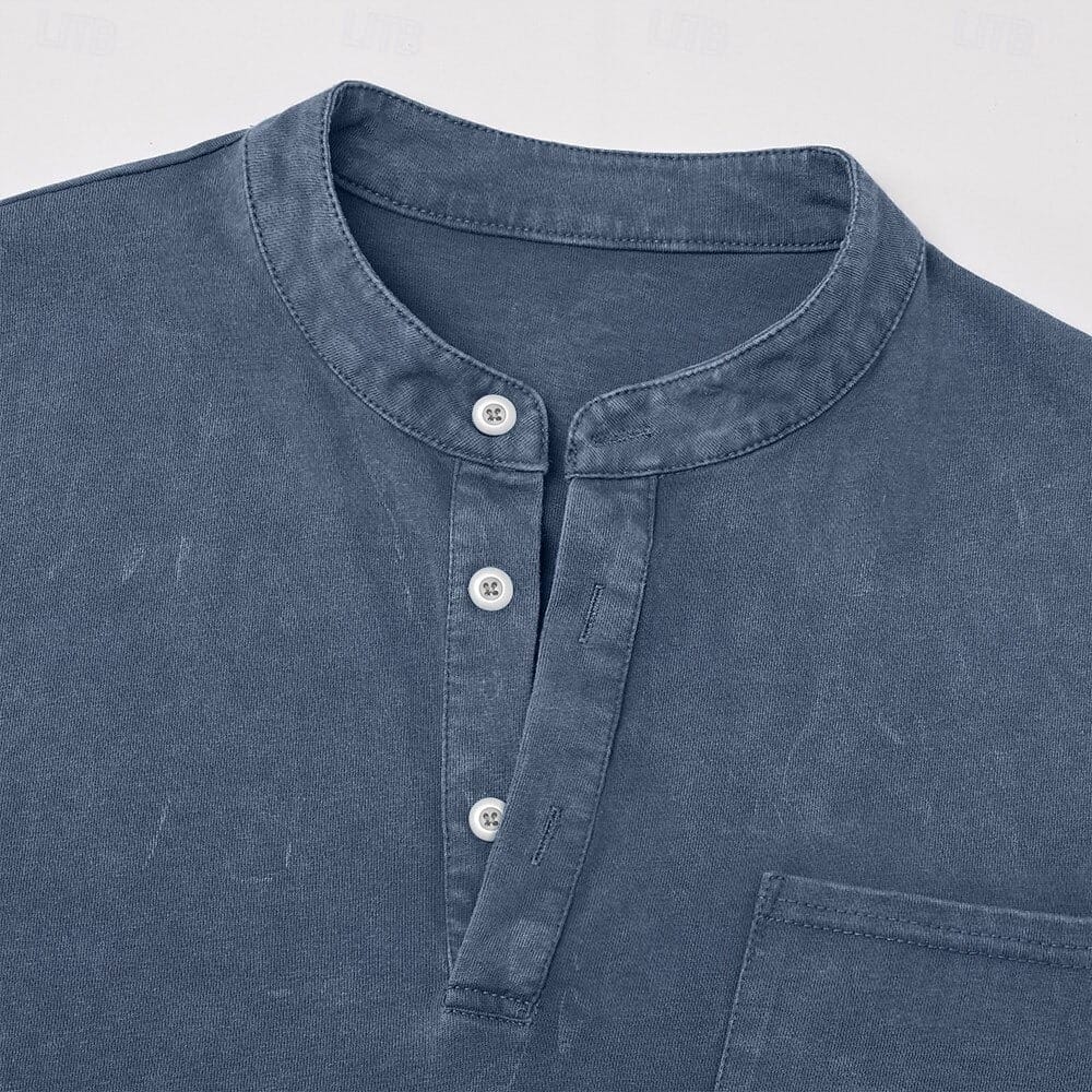 André Ferran Saltwater Long Sleeve Henley 🎁 Buy 2 Free Shipping!