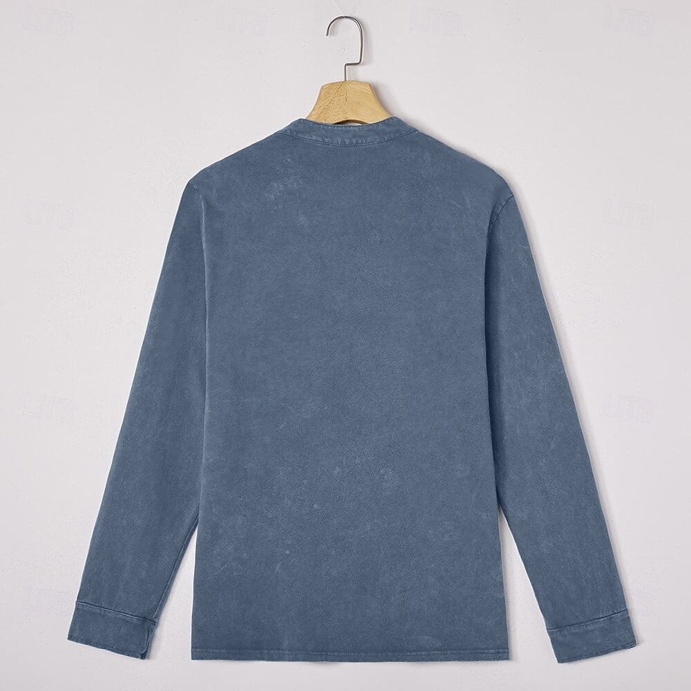 André Ferran Saltwater Long Sleeve Henley 🎁 Buy 2 Free Shipping!
