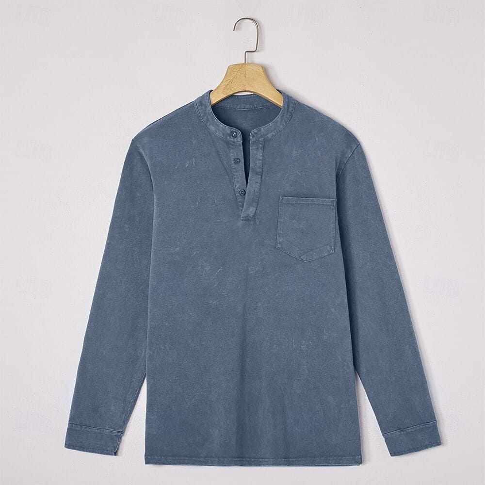 André Ferran Saltwater Long Sleeve Henley 🎁 Buy 2 Free Shipping!