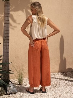 Sadhu French Linen Pants Navy