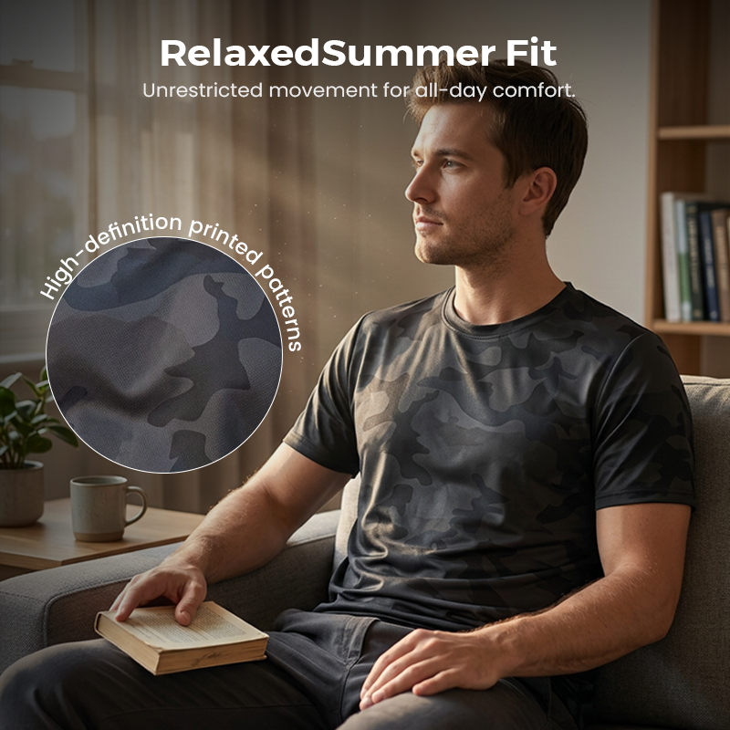 👕 50% OFF NOW! 🌿 Men's Quick Dry Camouflage Sports T-Shirt – Breathable & lightweight – Moisture-wicking perfect for gym