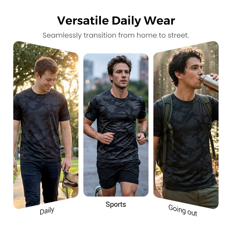 👕 50% OFF NOW! 🌿 Men's Quick Dry Camouflage Sports T-Shirt – Breathable & lightweight – Moisture-wicking perfect for gym