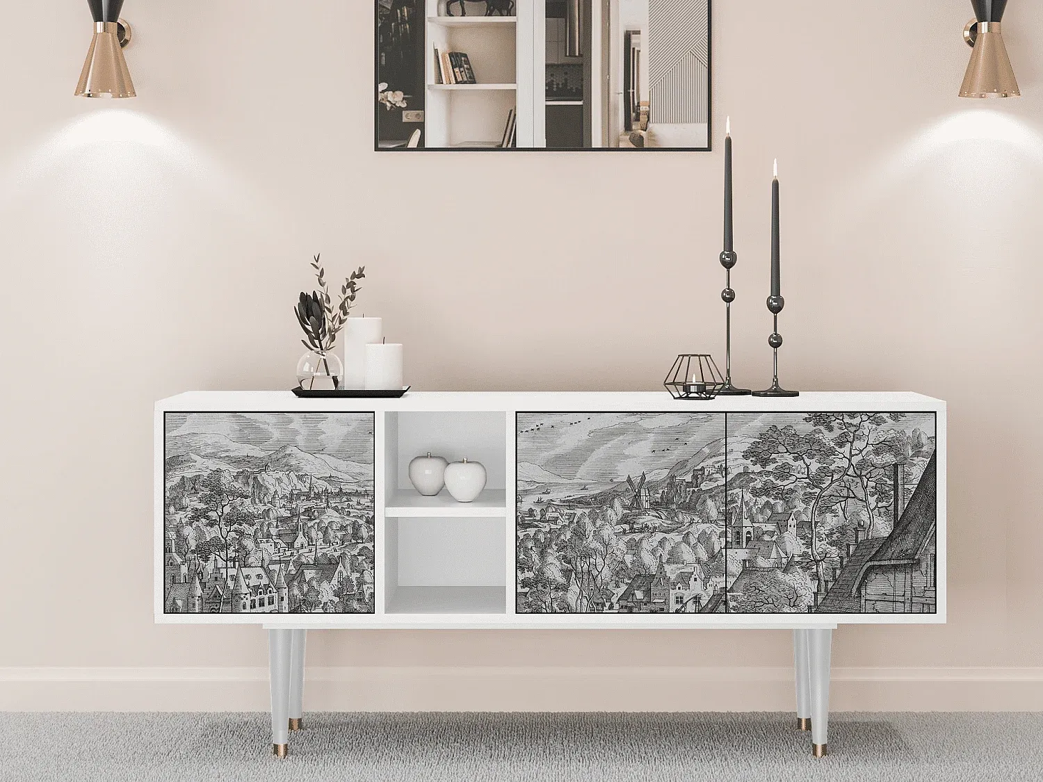 Wohnzimmer und Flur,Wohnzimmermöbel,TV-Board-HOMAVEXO