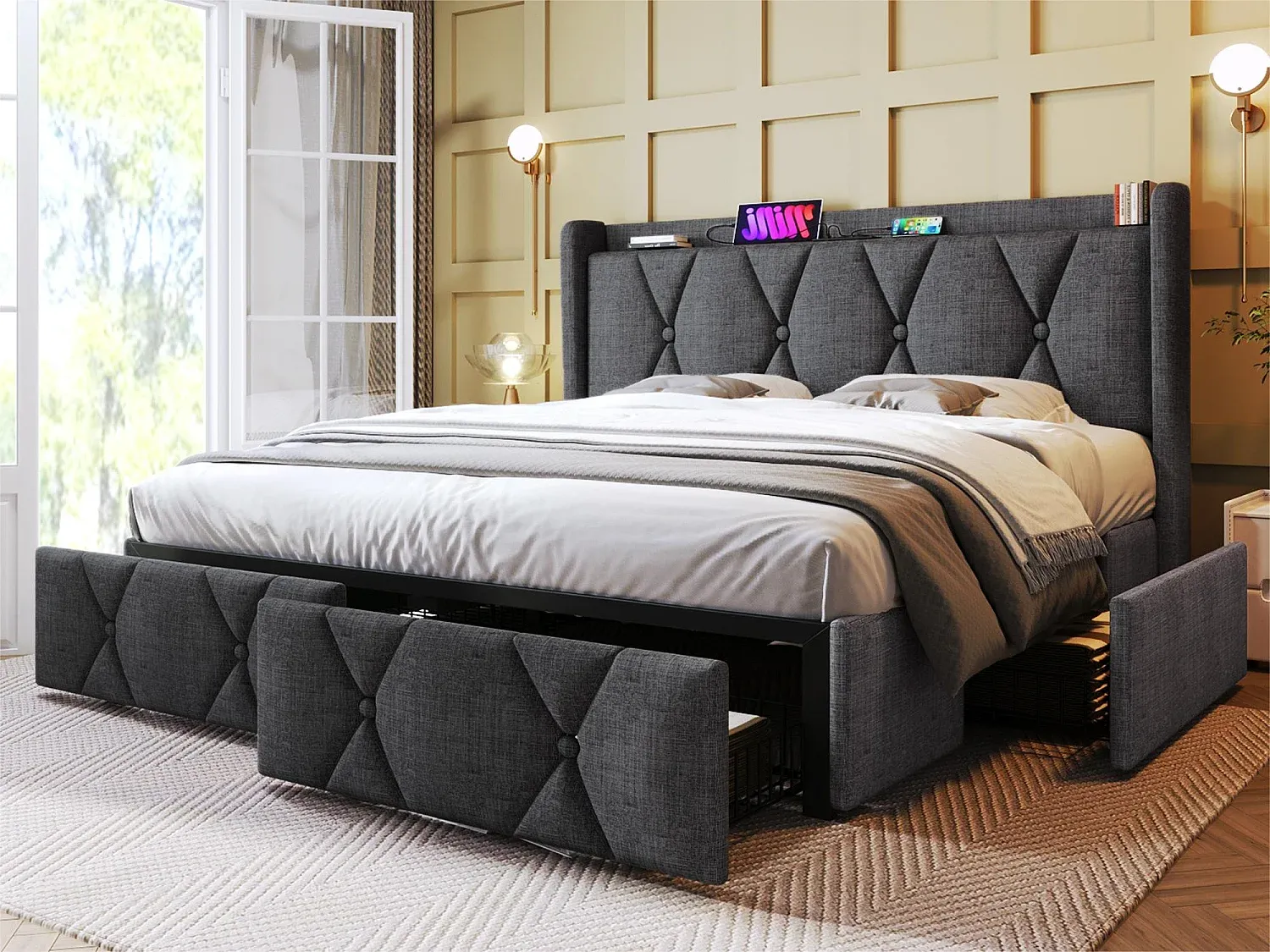 Schlafzimmer,Bereich Bett,Bettrahmen-nestavunoa