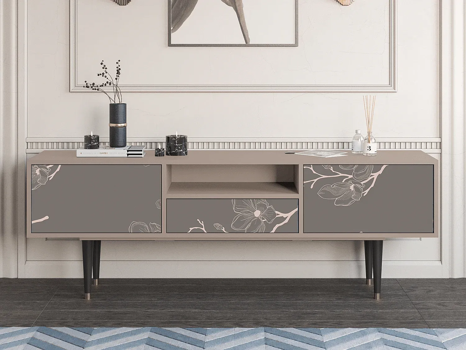 Wohnzimmer und Flur,Wohnzimmermöbel,TV-Board-nestavunoa