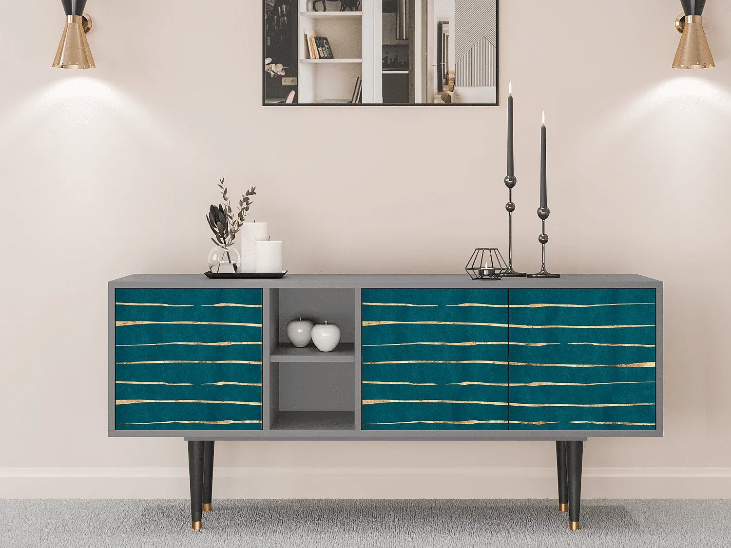 Wohnzimmer und Flur,Wohnzimmermöbel,TV-Board-nestavunoa