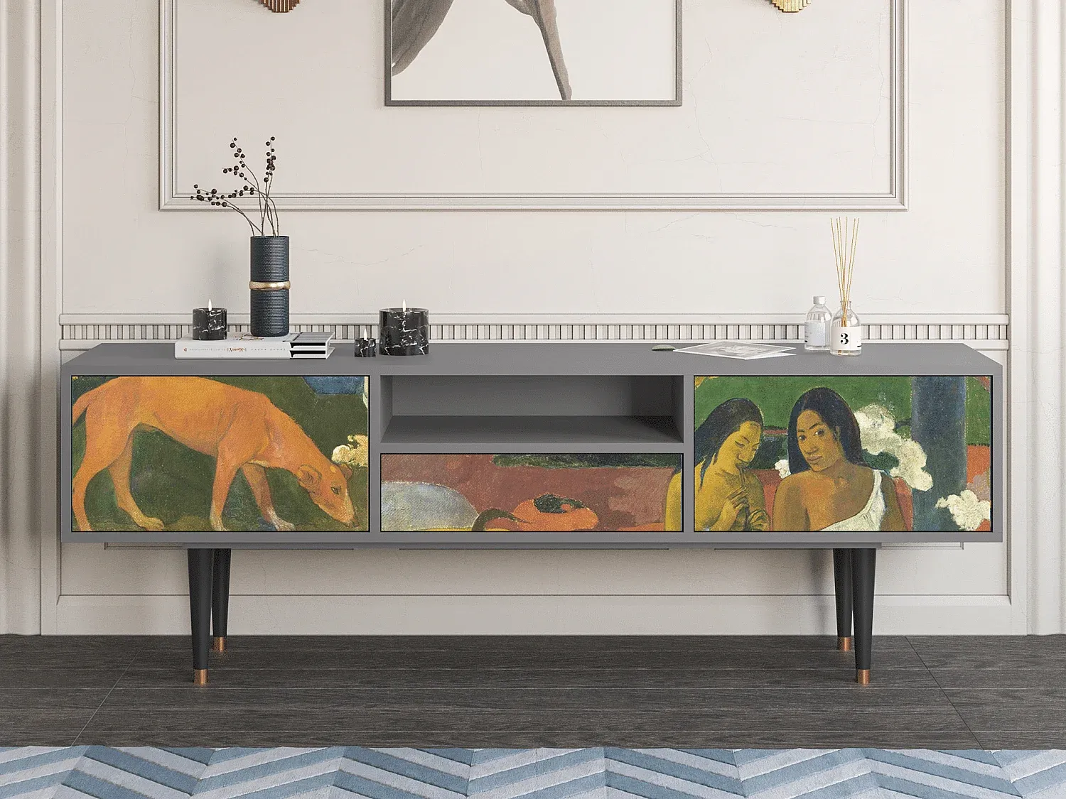 Wohnzimmer und Flur,Wohnzimmermöbel,TV-Board-nestavunoa