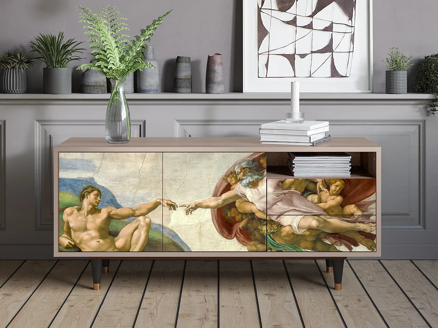 Wohnzimmer und Flur,Wohnzimmermöbel,TV-Board-nestavunoa