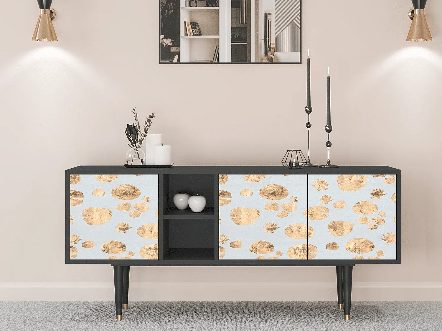 Wohnzimmer und Flur,Wohnzimmermöbel,TV-Board-nestavunoa