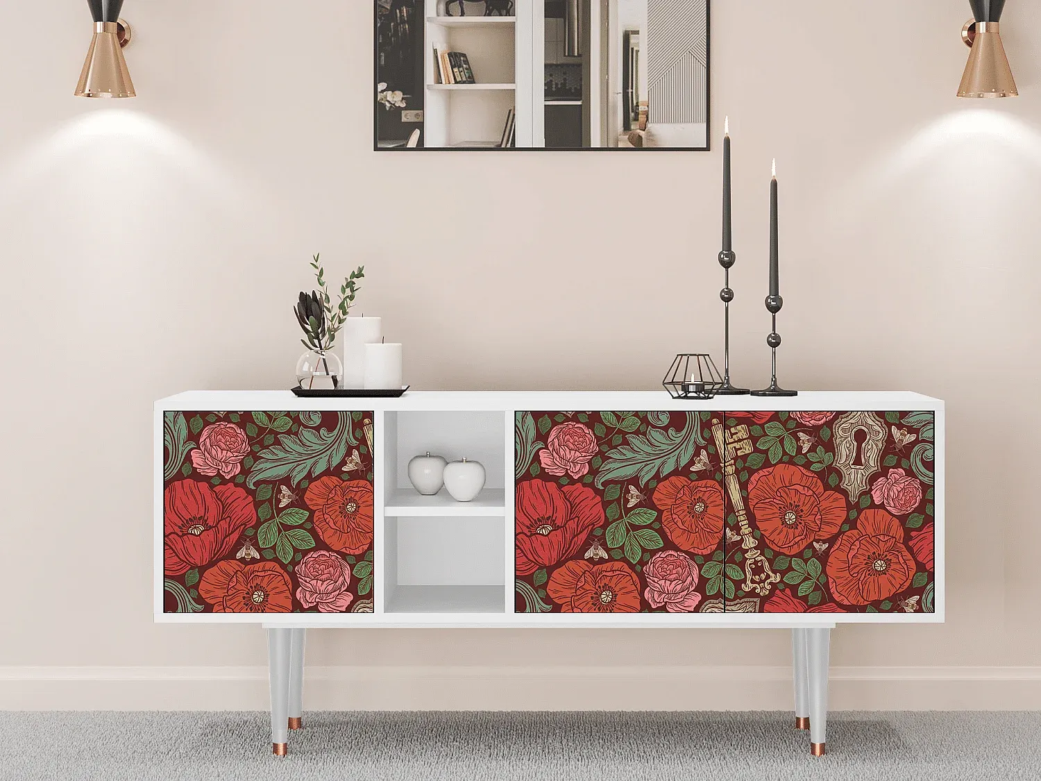 Wohnzimmer und Flur,Wohnzimmermöbel,TV-Board-nestavunoa