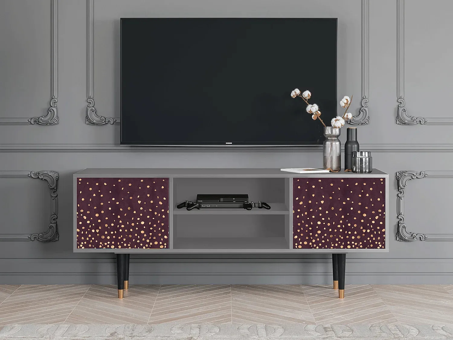 Wohnzimmer und Flur,Wohnzimmermöbel,TV-Board-nestavunoa