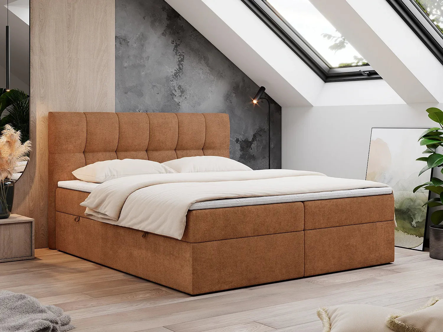 Schlafzimmer,Bereich Bett,Boxspringbett-nestavunoa