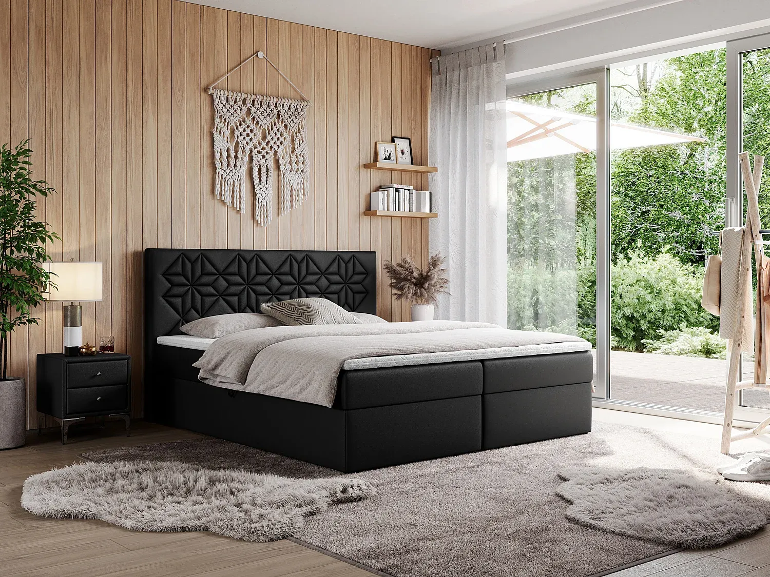 Schlafzimmer,Bereich Bett,Boxspringbett-nestavunoa