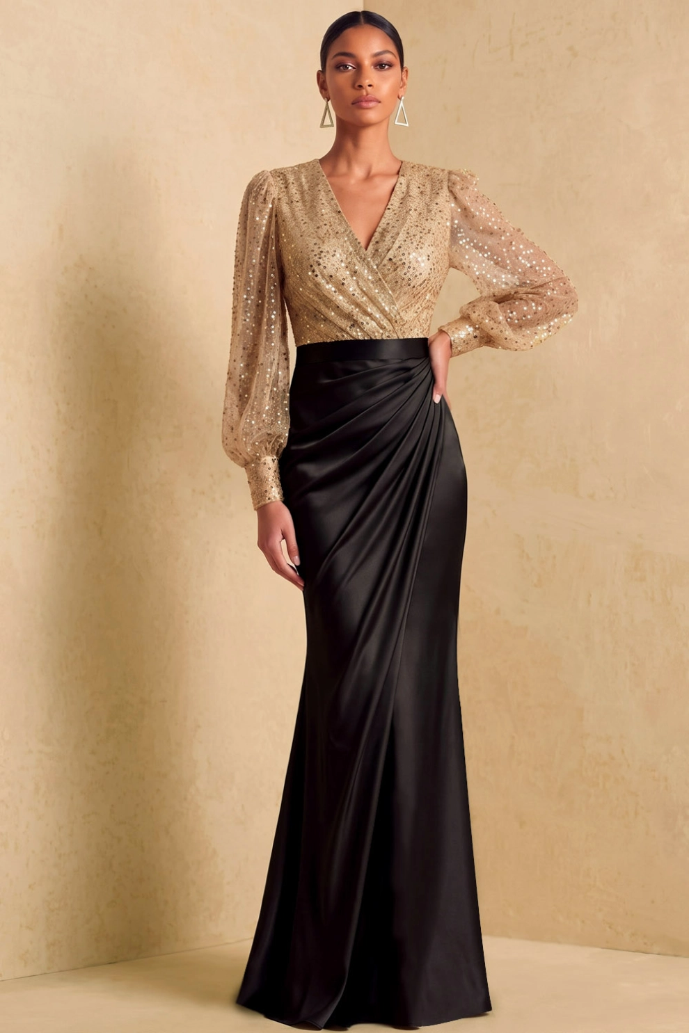 Sequin Trumpet/Mermaid Off Shoulder Prom Dresses for Women Floor Length Formal Dress
