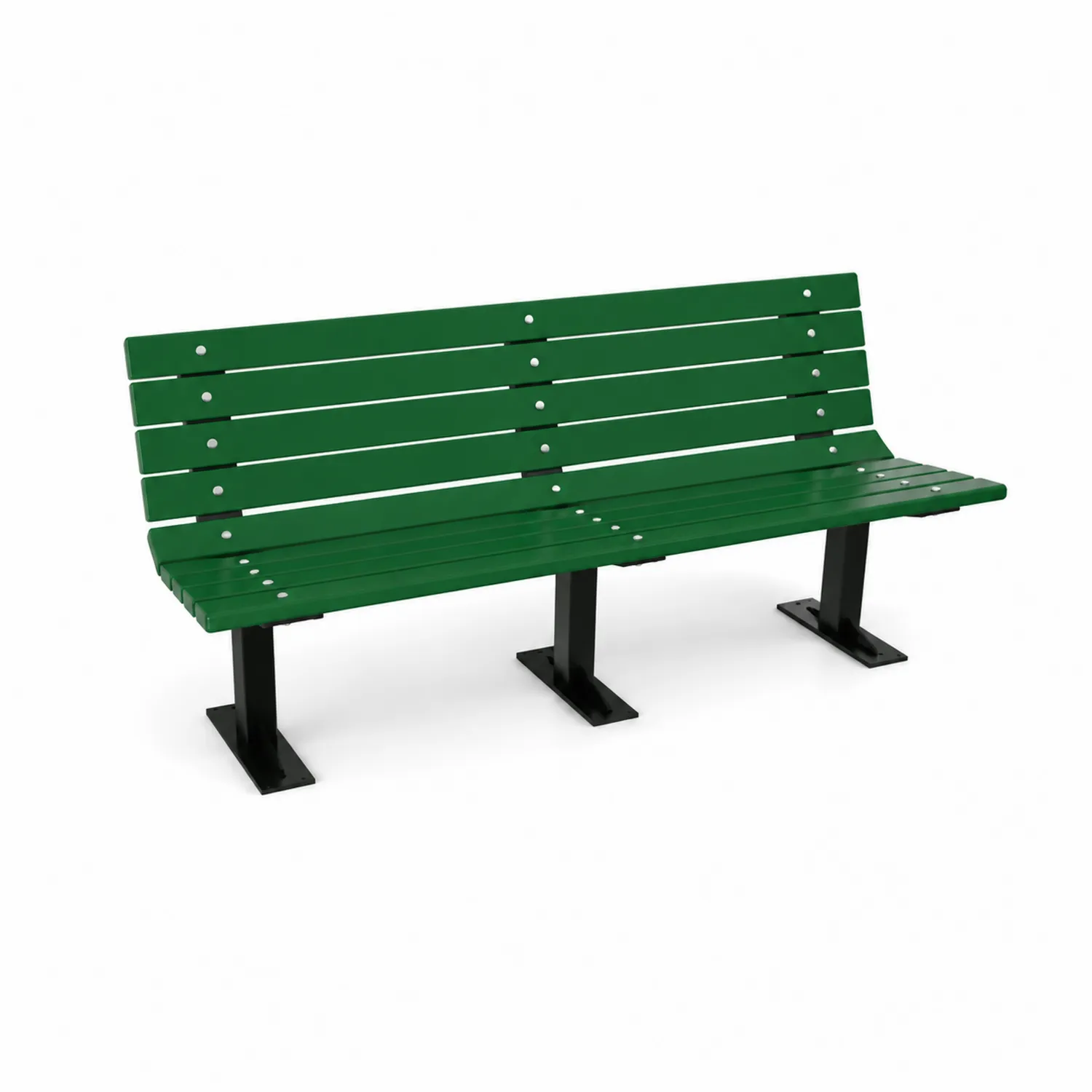 Gartenbank aus Metall und Kunststoff Grün 180 x 45 x 75 cm