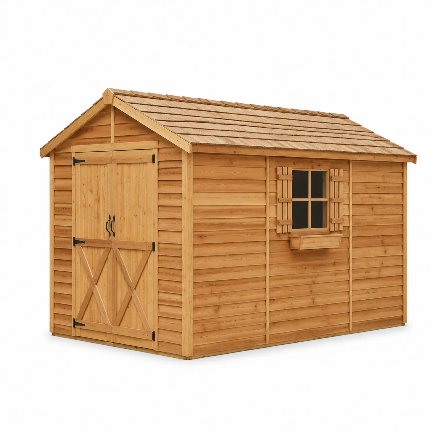 Holzgartenschuppen Kiefernholz 200x150x180 cm mit Fenster und Tür