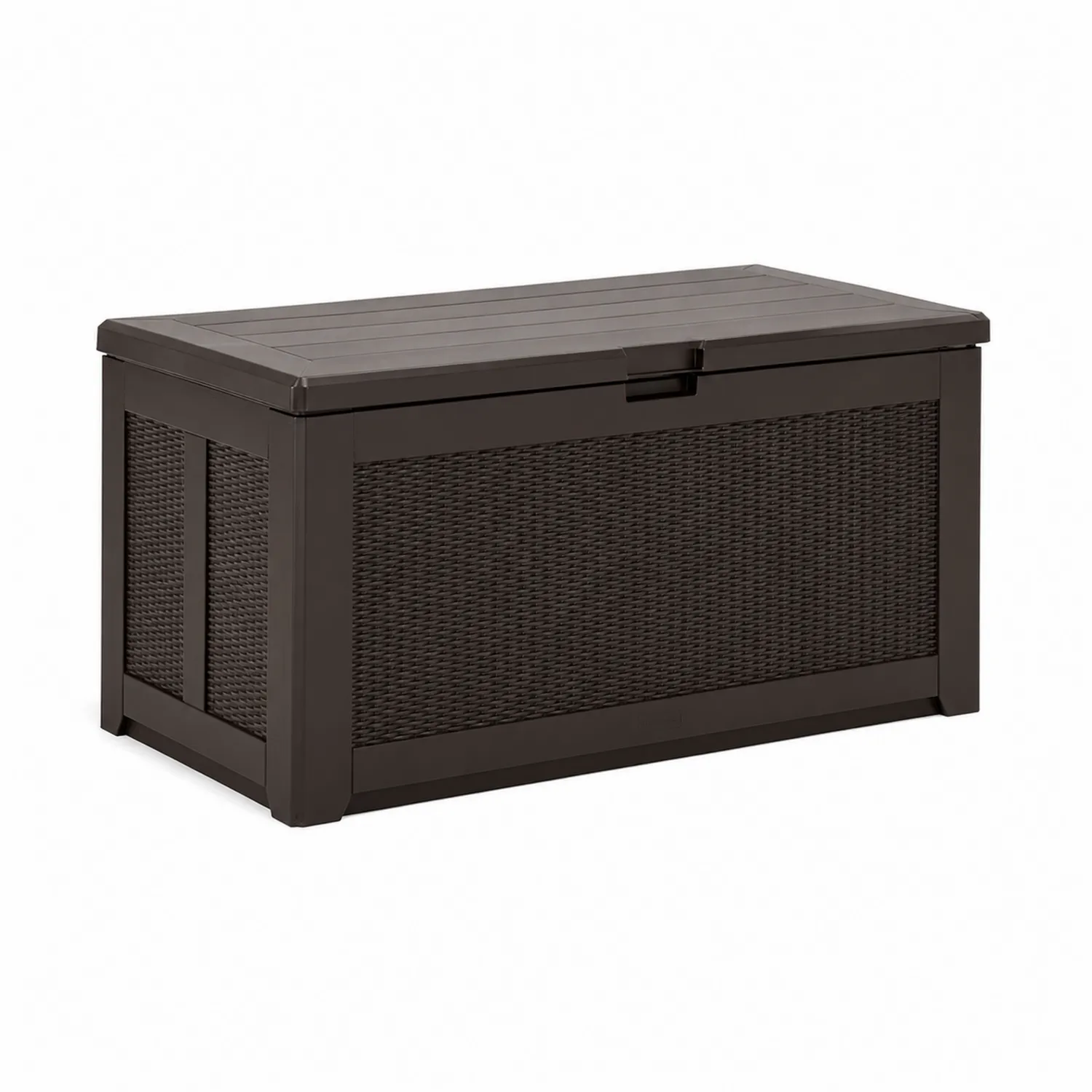 Garten Aufbewahrungsbox Rattanoptik Kunststoff Braun 118x45x57cm