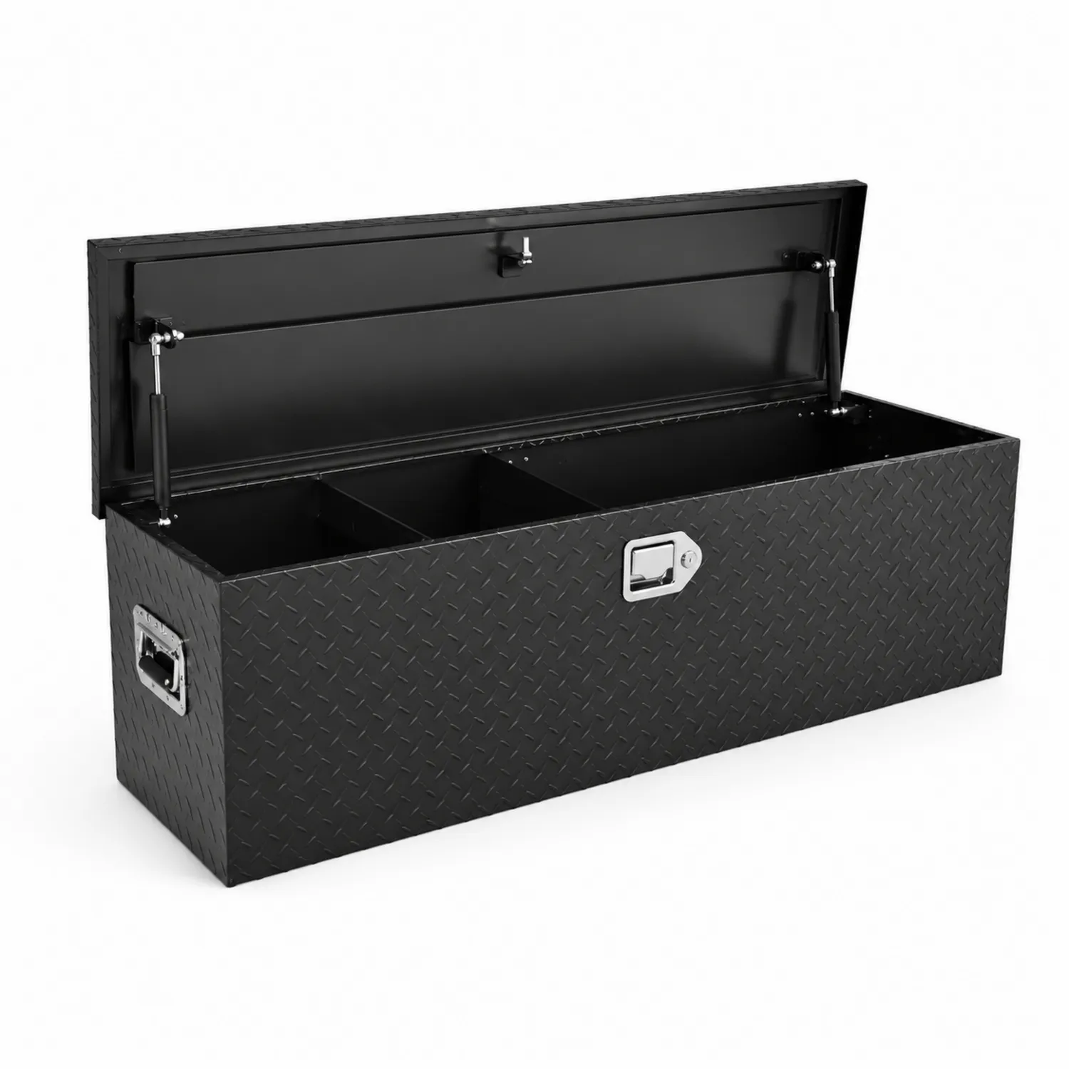 Schwarzer Werkzeugkoffer aus Stahl 100x40x35cm