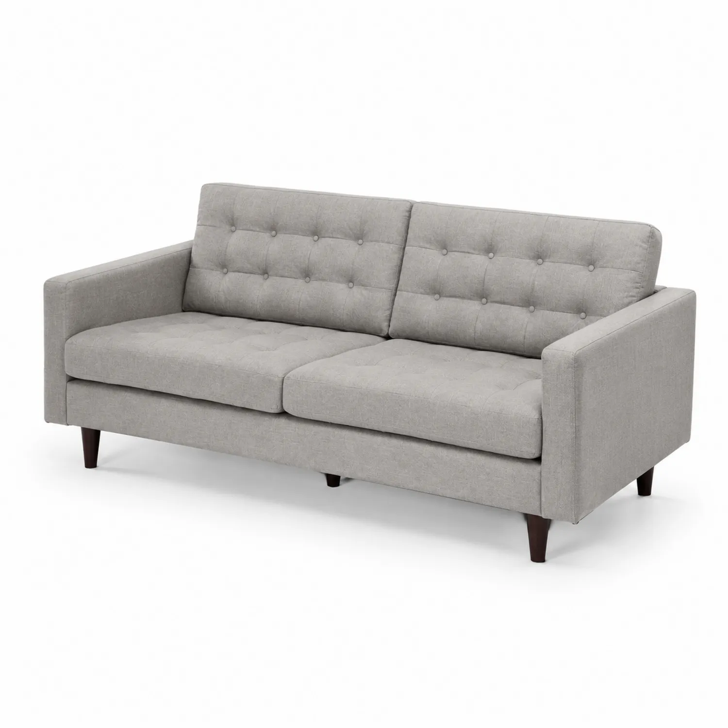 3-Sitzer Sofa Holz Polyester Grau 200cm