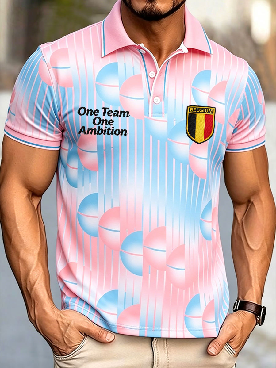 Men's Belgium Football Lover Printed T-shirt