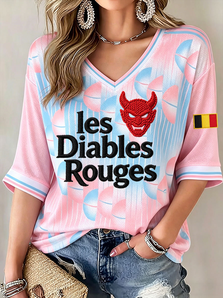 Men's Belgium Football Lover Printed T-shirt
