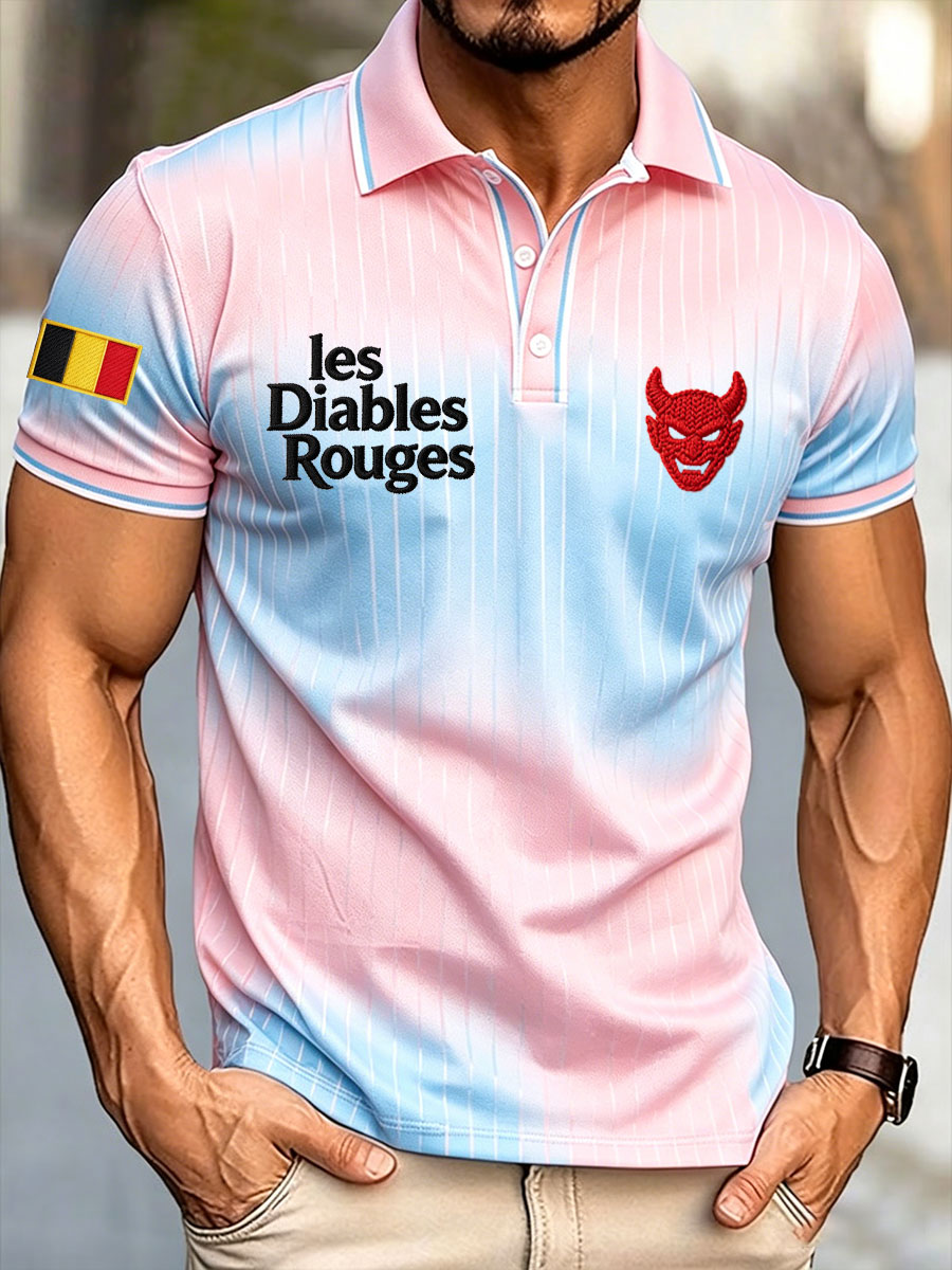 Men's Belgium Football Lover Printed T-shirt