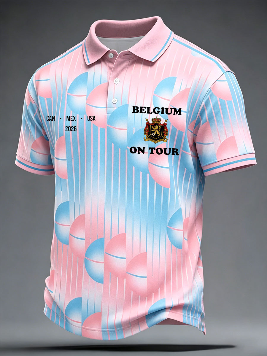 Men's Belgium Football Lover Printed T-shirt