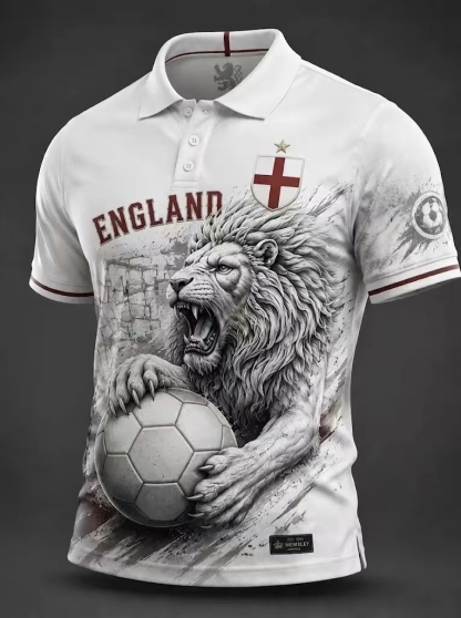 Men's England  Football Polo Shirt