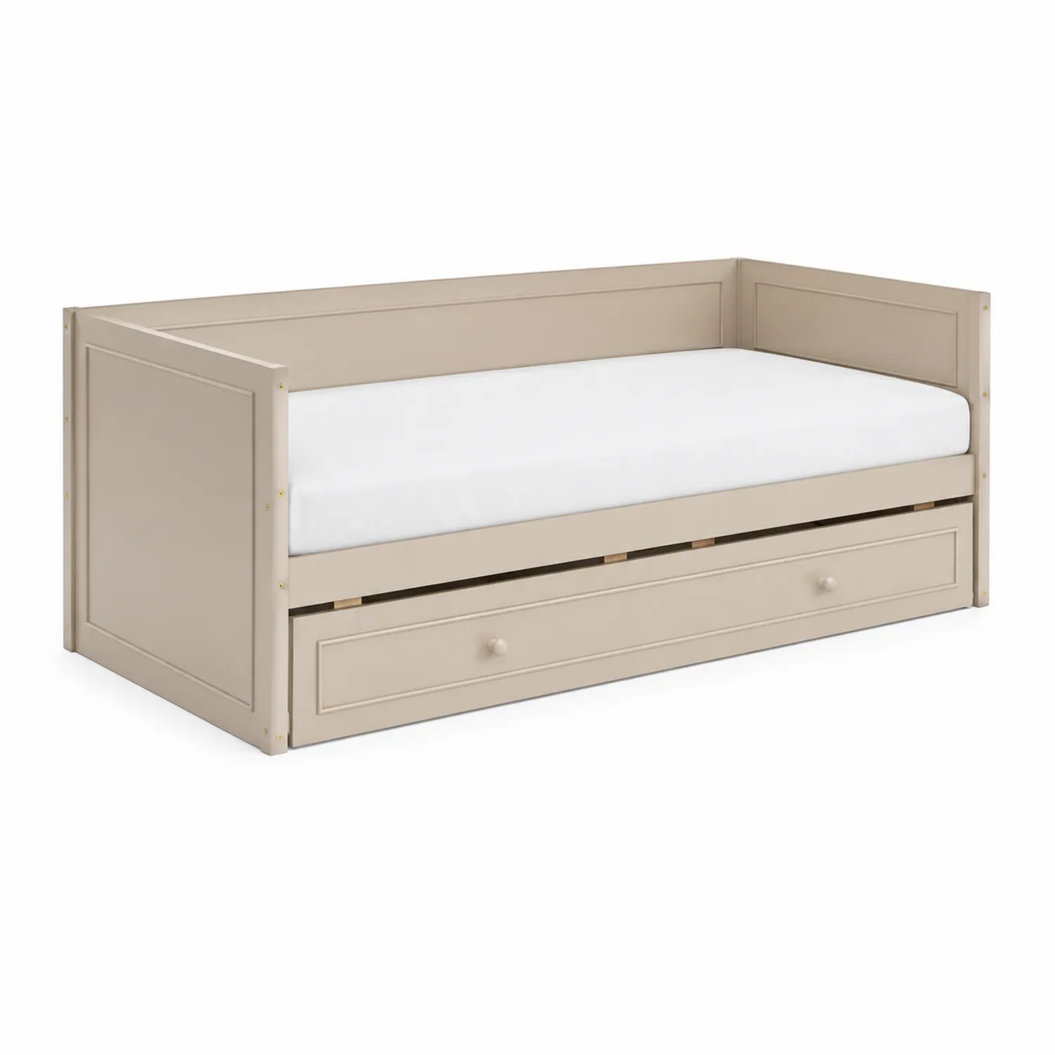 Holzbett mit Schubladen MDF Beige 90x200 cm-Viverformio