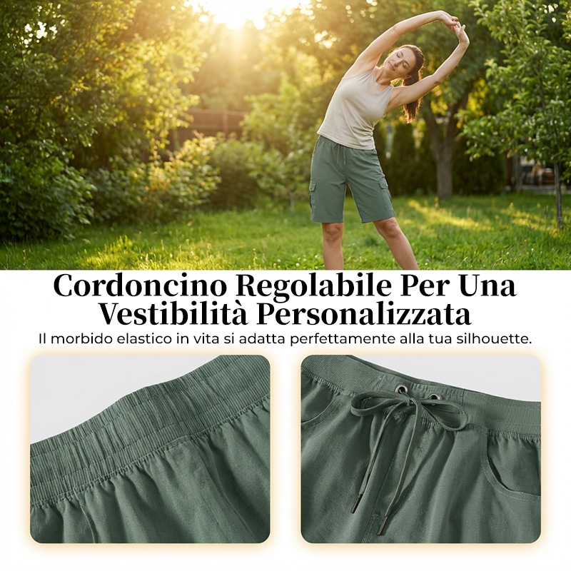 👖 Shorts Cargo da Donna a Asciugatura Rapida con Tasche | UPF 50+ & Vestibilità Regolabile