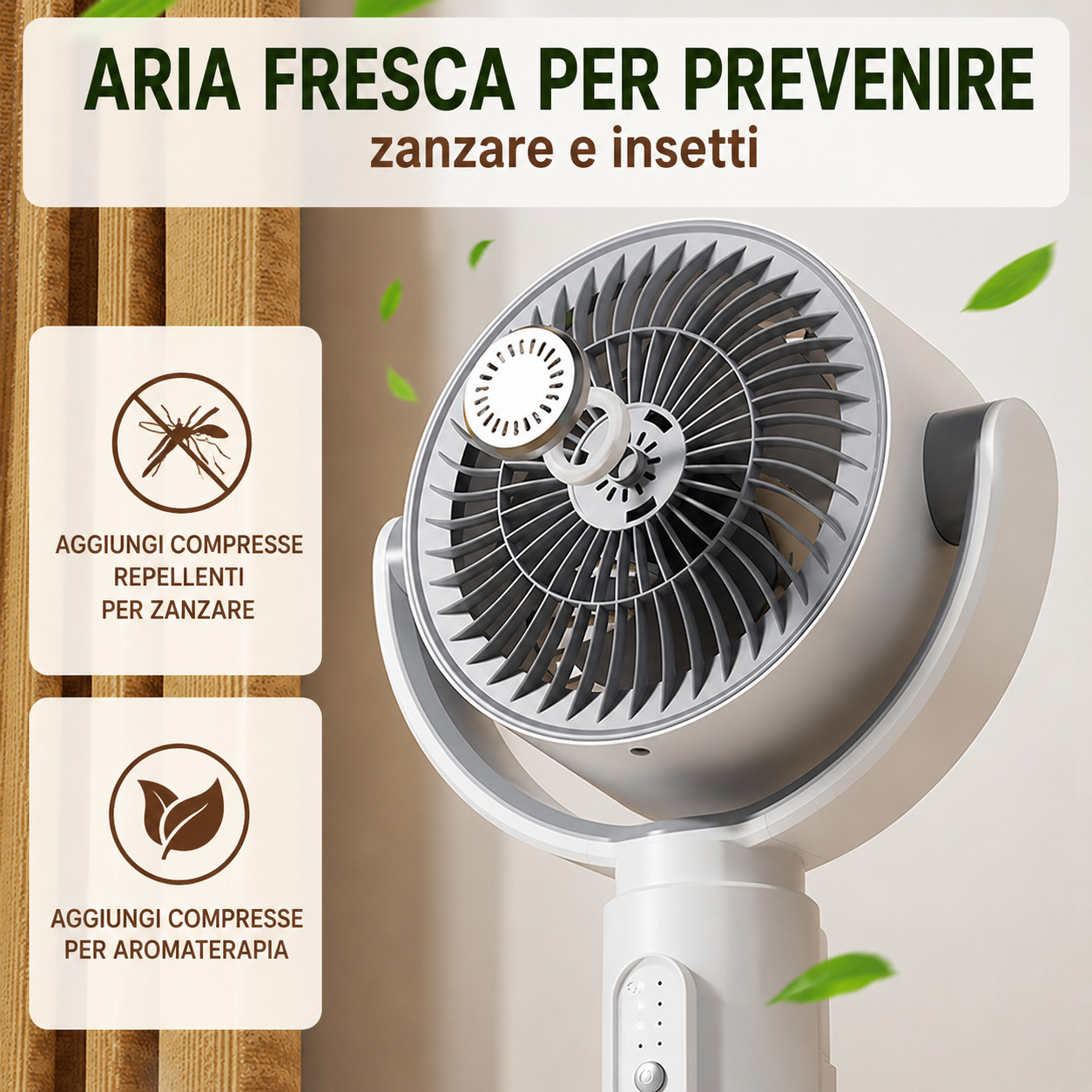 🍃 20 decibel, più silenzioso di un sussurro; portata d'aria di 30 metri per una piacevole frescura in tutta la stanza