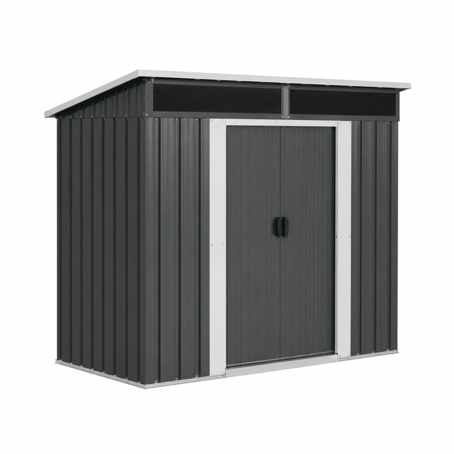 Capanno da giardino in metallo zincato Grigio 213x130x173 cm