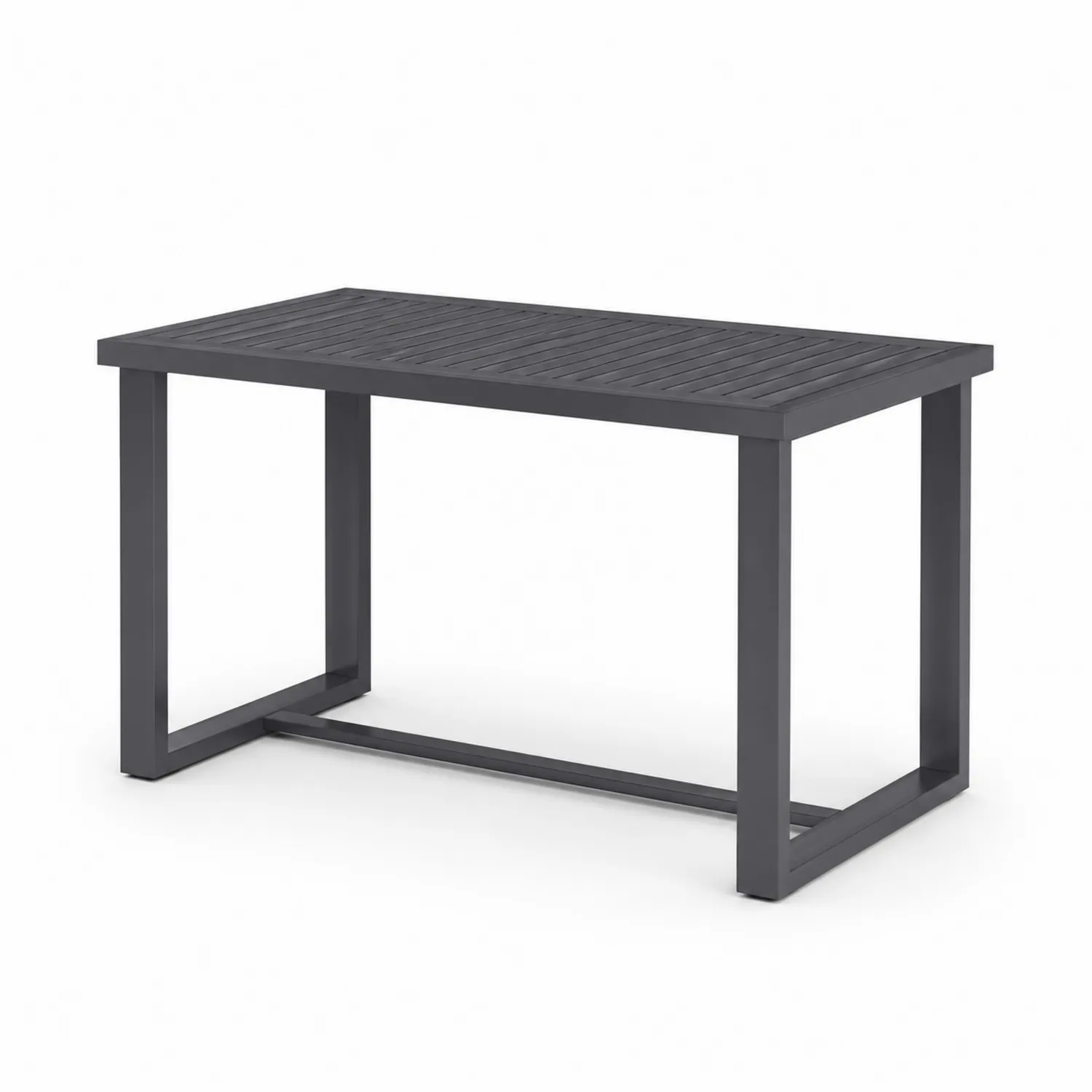 Tavolo da pranzo da esterno in metallo grigio antracite 150x90 cm