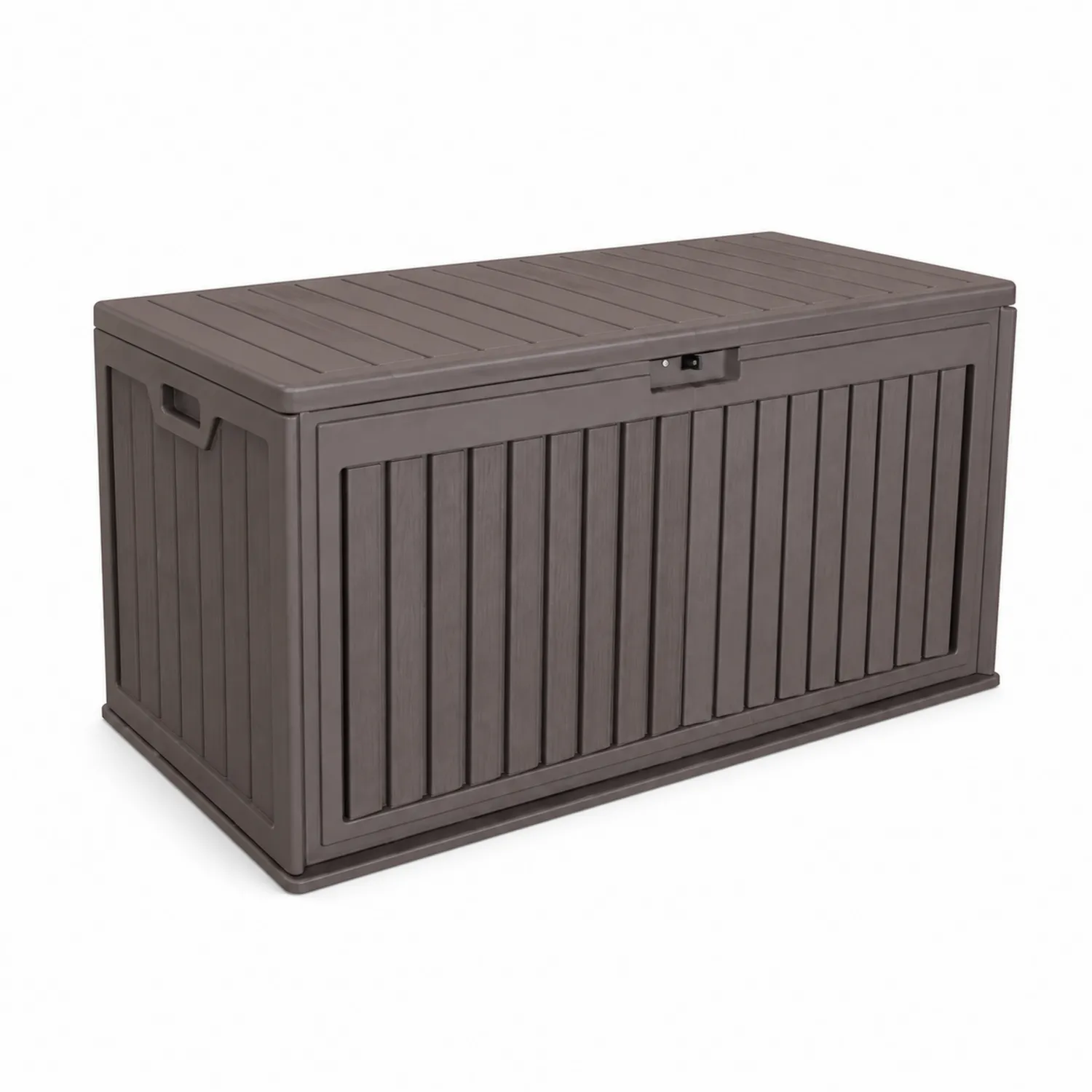 Cassapanca Contenitore in Plastica Marrone 120x60x55 cm
