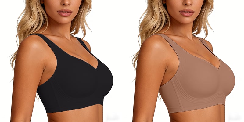 🏆Wirefree Full-Coverage Support Bra Padded Gentle Uplift All-Day Comfort👍No More Sagging Breasts
