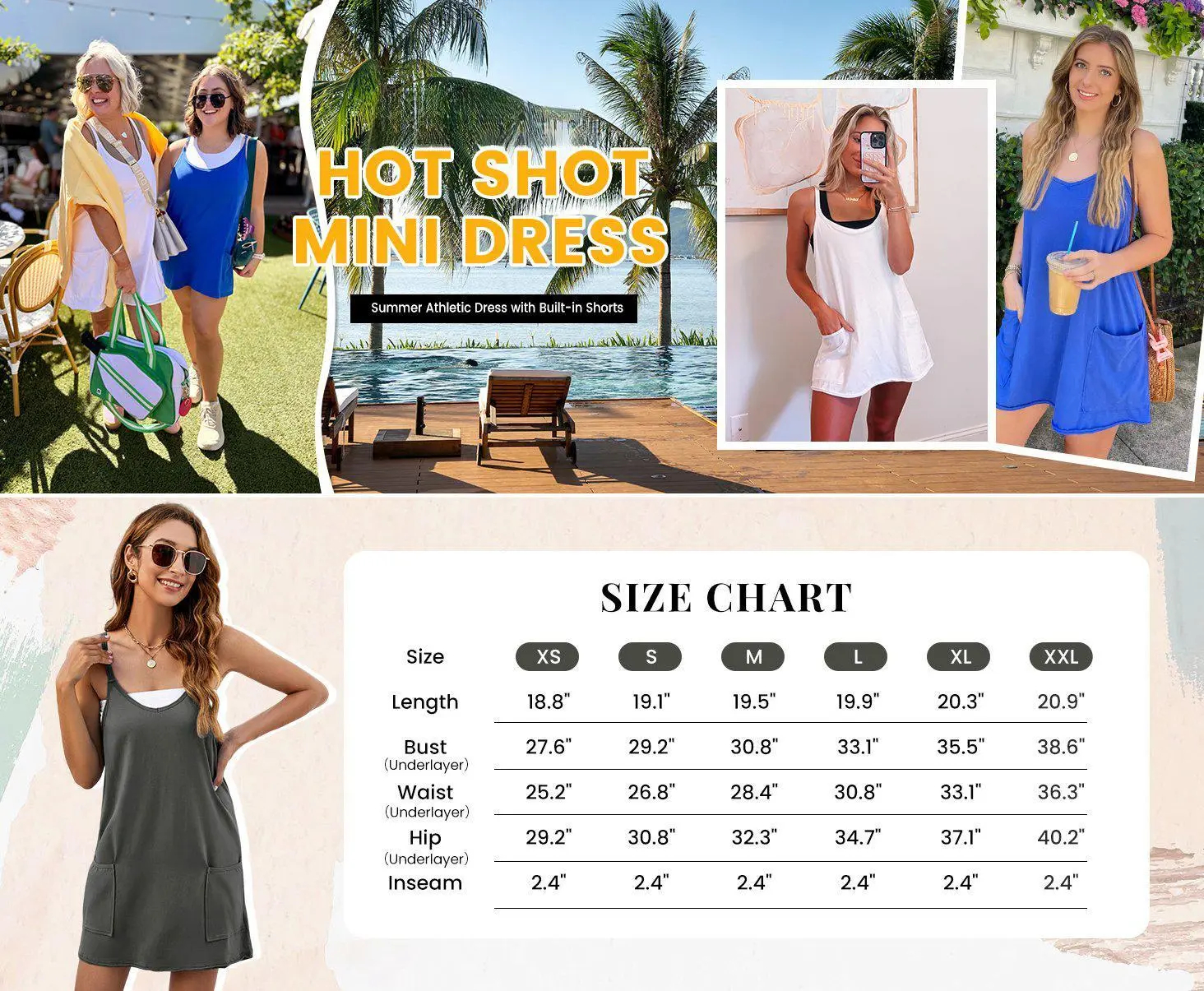 Women's Casual Cami Top & Shorts Set for Spring and Summer