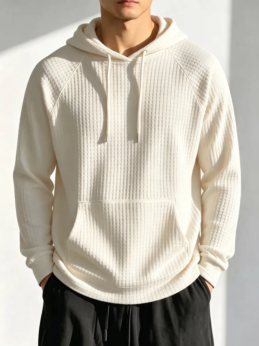 New Arrival🔥 Men's Waffle Knit Hoodie Sweatshirt