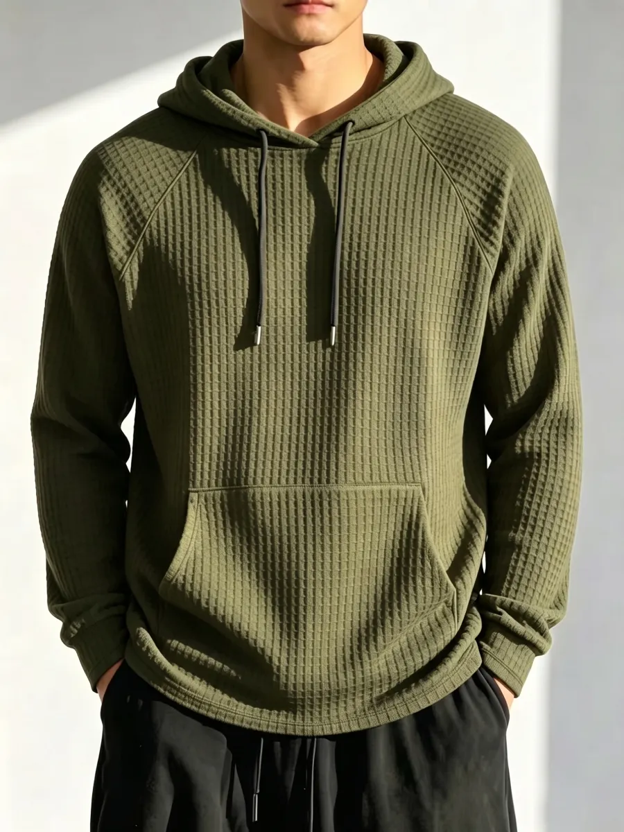 New Arrival🔥 Men's Waffle Knit Hoodie Sweatshirt