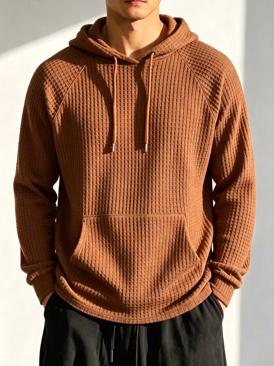 New Arrival🔥 Men's Waffle Knit Hoodie Sweatshirt