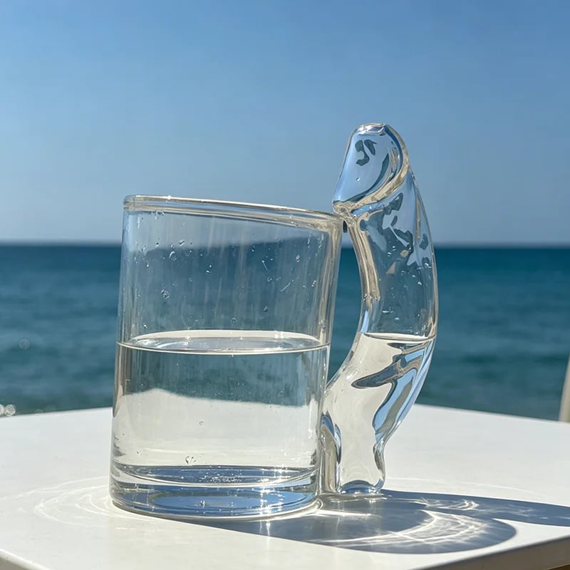 FUN D-CUP SHAPED GLASS COCKTAIL GLASS