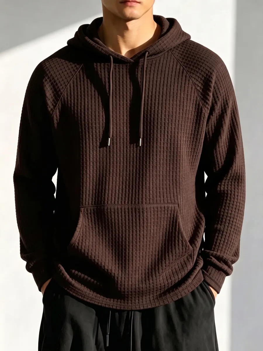 New Arrival🔥 Men's Waffle Knit Hoodie Sweatshirt